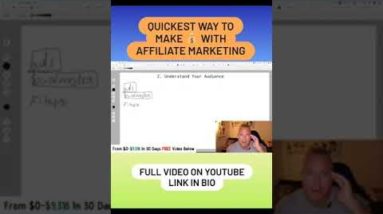 quickest way to make money with affiliatemarketing... #shorts