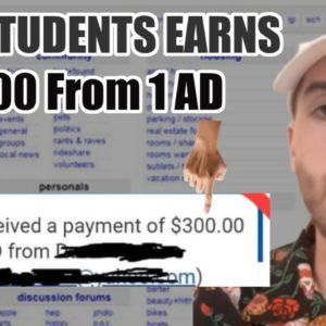 Student Makes $300 From 1 Craigslist Ad #shorts