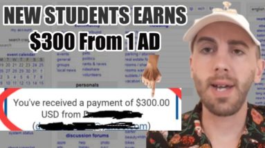 Student Makes $300 From 1 Craigslist Ad #shorts